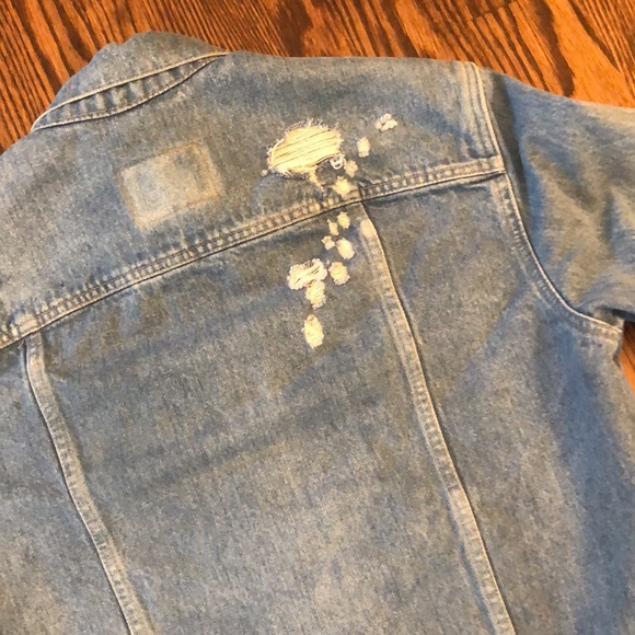 Vintage 90s Calvin Klein Distressed Jean Jacket - Picture 10 of 13